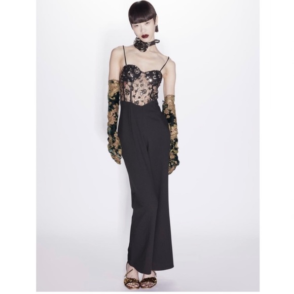 ZARA SEQUIN JUMPSUIT - Picture 3 of 11